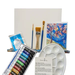 Piggy Got Flowers Painting Kit & Video Tutorial